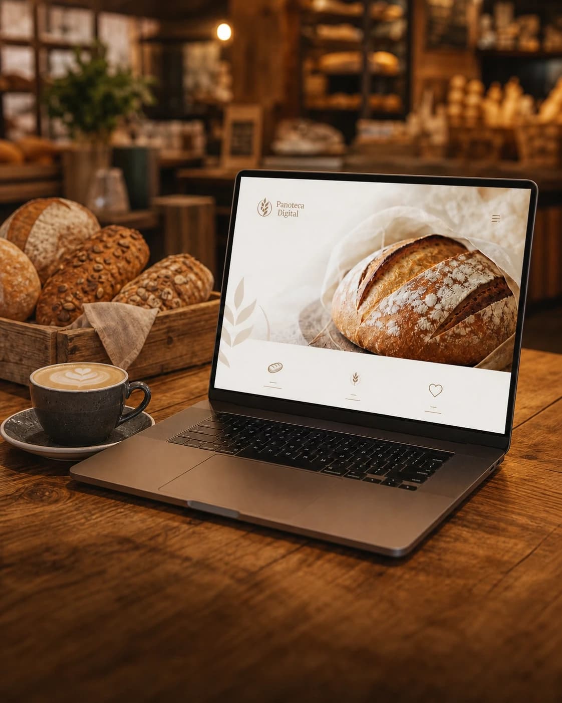 Design modern de website pentru brutărie