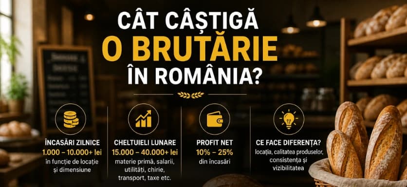 Cât câștigă o brutărie în România? Realitatea din spatele afacerii